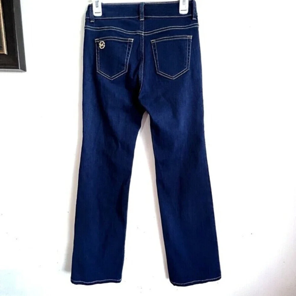 Michael‎ Kors High Waist Basics Straight Jeans Women's Size 2 Overdyed Indigo